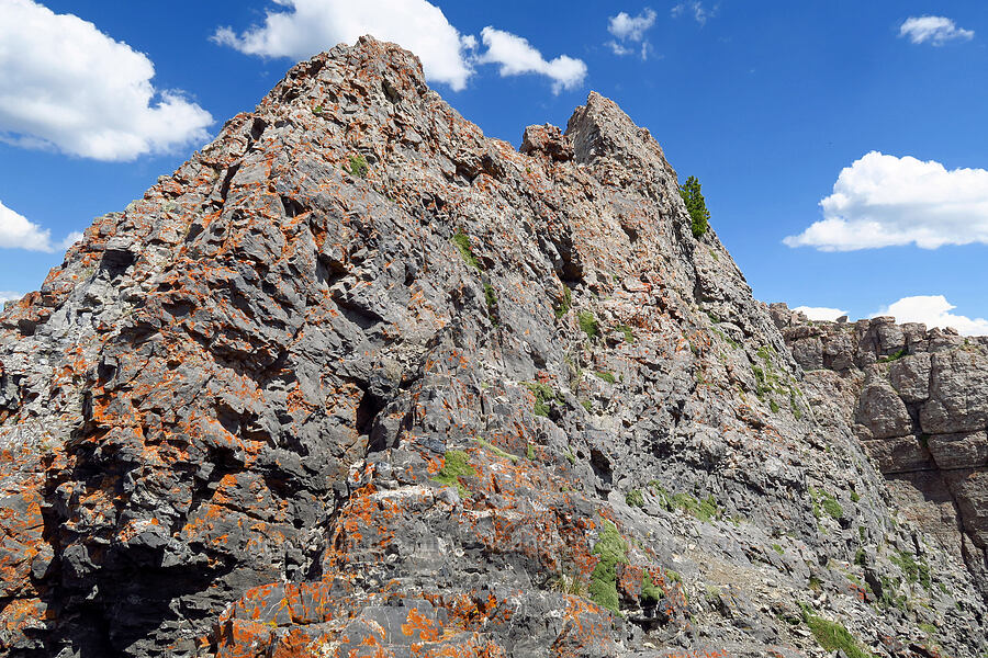 crux of the summit scramble [Devil's Castle, Alta, Salt Lake County, Utah]