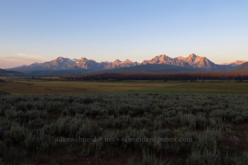 Sawtooth Mountains at sunrise [Cow Camp Road, Custer County, Idaho]