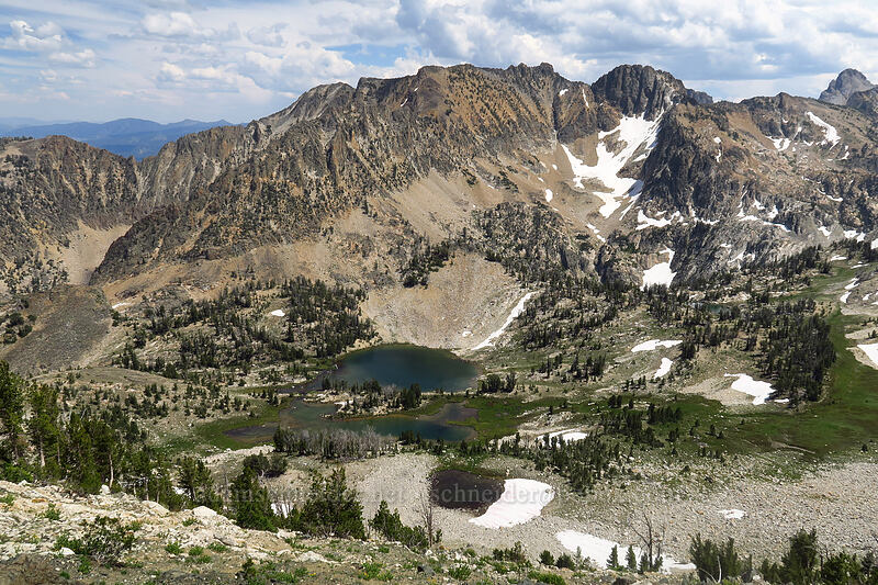 view to the east [above Sawtooth Lake, Sawtooth Wilderness, Custer County, Idaho]