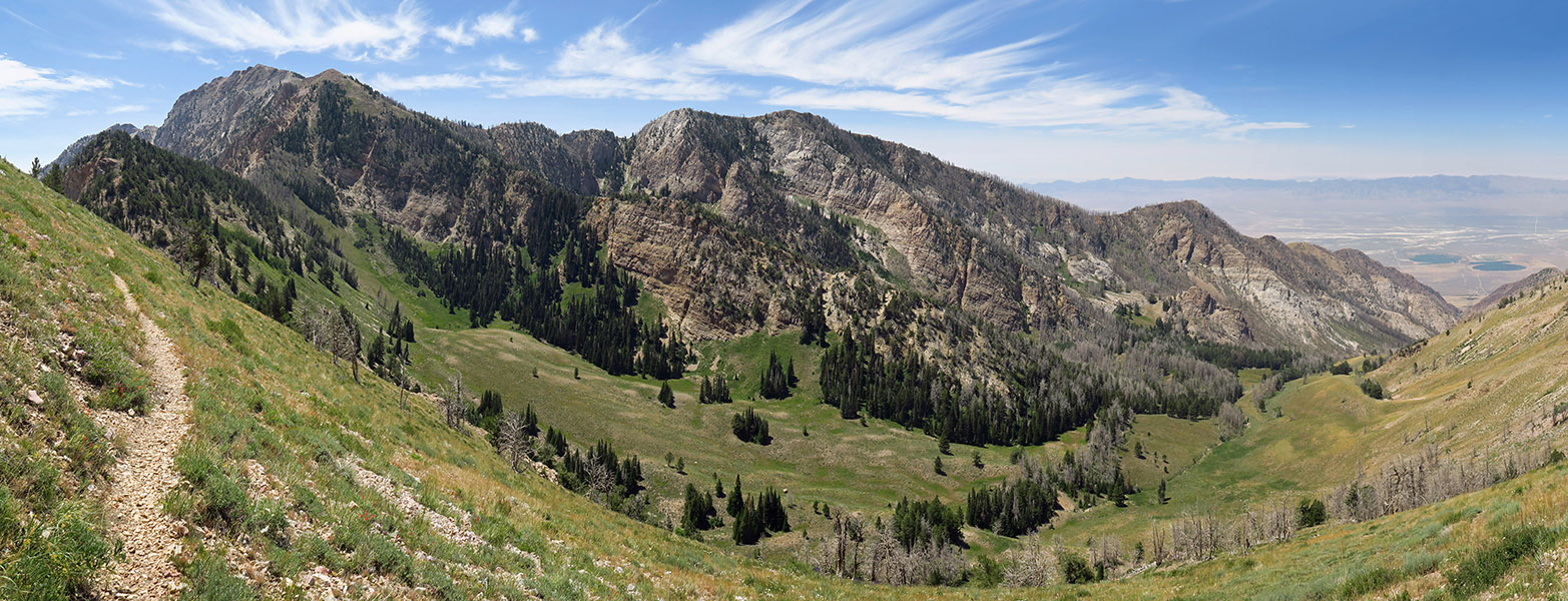 Deseret Peak panorama [Stansbury Crest Trail, Deseret Peak Wilderness, Tooele County, Utah]