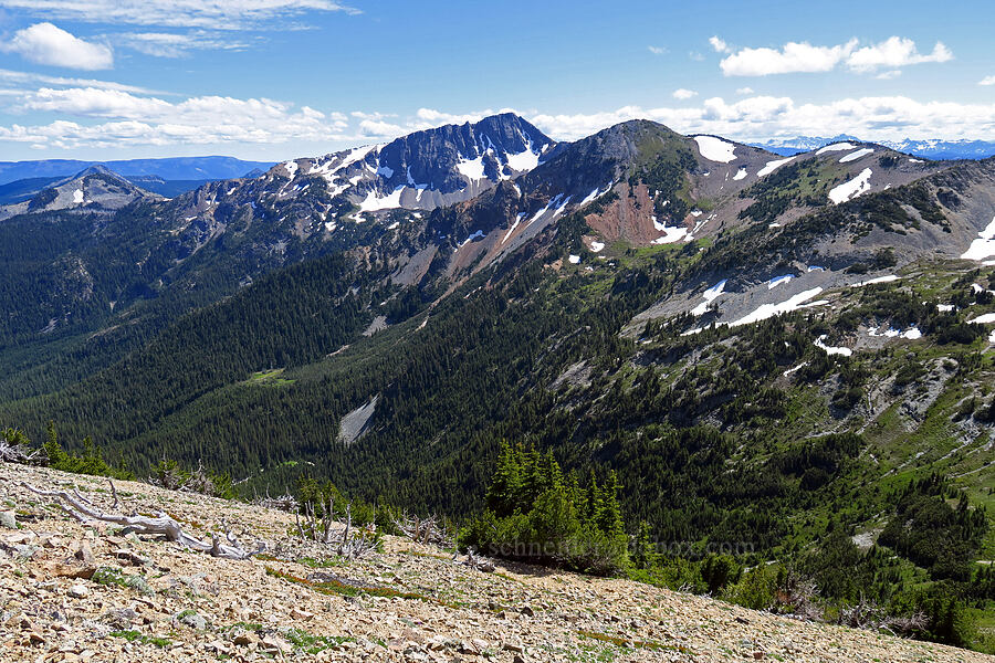 Bismarck Peak & the south end of Nelson Ridge [Mt. Aix Trail, William O. Douglas Wilderness, Yakima County, Washington]