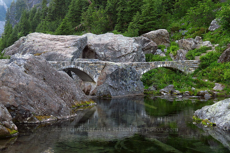 stone arch bridges [Chain Lakes Trail, Mount Baker-Snoqualmie National Forest, Whatcom County, Washington]