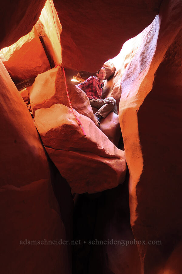 the crux of Spooky Canyon [Spooky Slot Canyon, Grand Staircase-Escalante National Monument, Kane County, Utah]