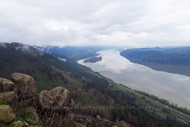 Columbia River [Angel's Rest, Columbia River Gorge, Multnomah County, Oregon]