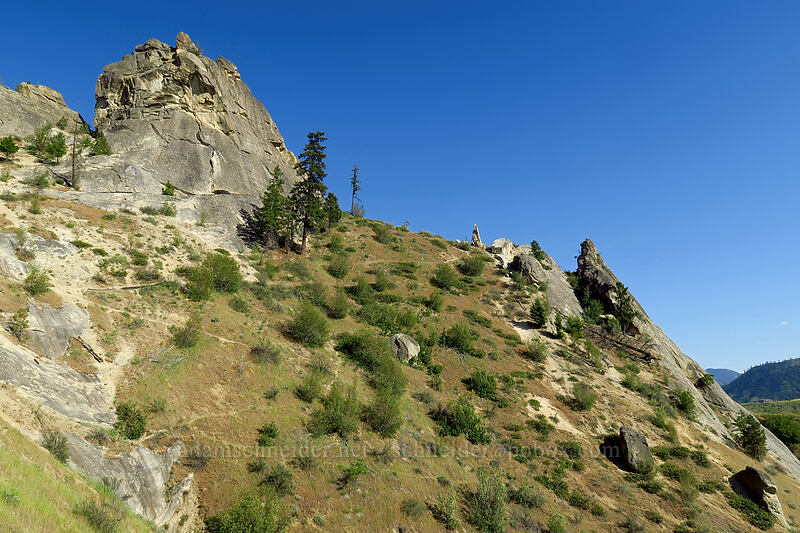 Dinosaur Tower & Austrian Slab [Peshastin Pinnacles State Park, Chelan County, Washington]