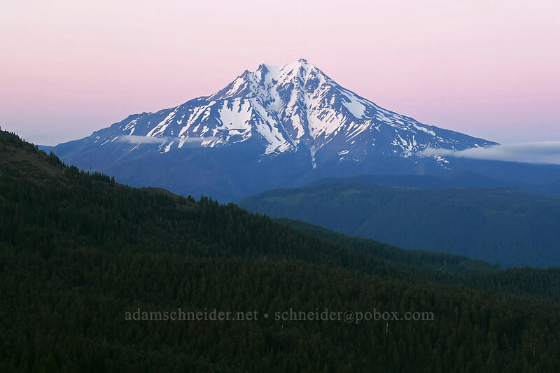 Mount Jefferson at sunset [Forest Road 1168, Willamette National Forest, Linn County, Oregon]