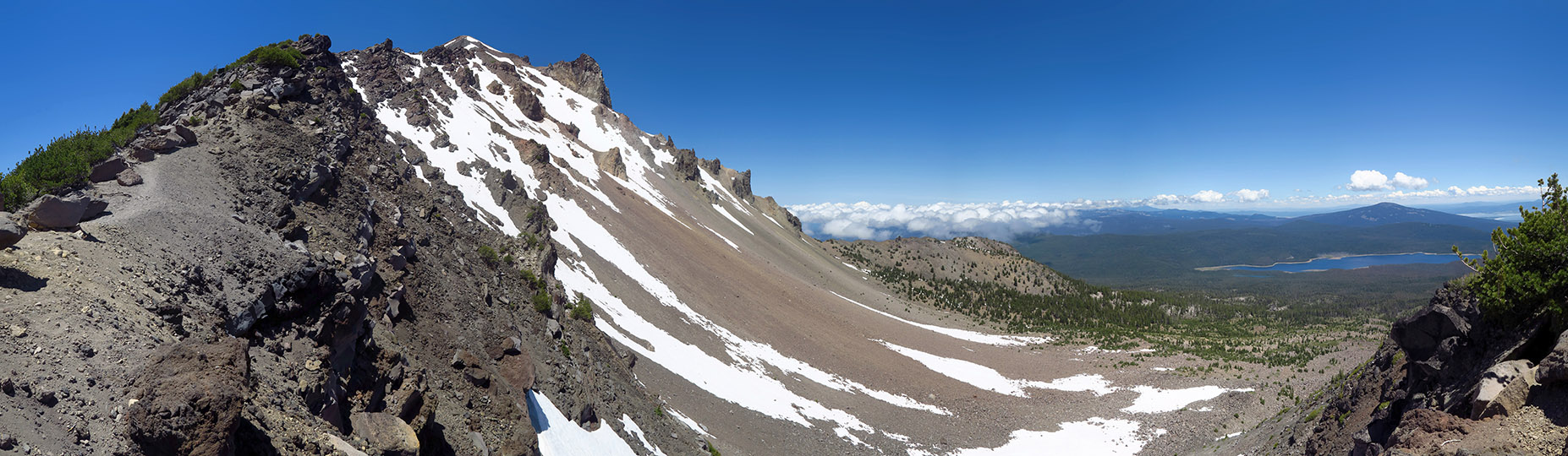 Mount McLoughlin panorama [Mt. McLoughlin Trail, Sky Lakes Wilderness, Jackson County, Oregon]