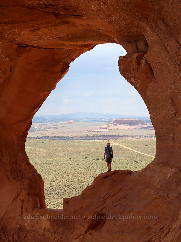 Adam in Looking Glass Arch [Looking Glass Rock, San Juan County, Utah]