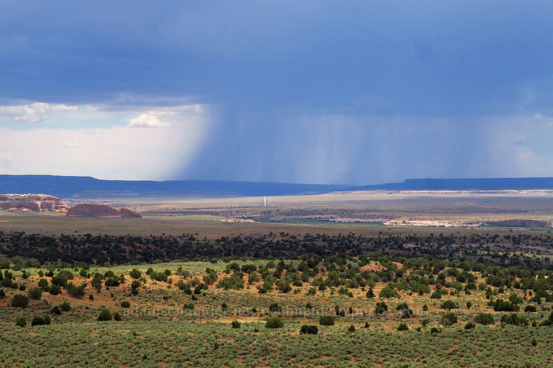 distant rain [Looking Glass Rock, San Juan County, Utah]