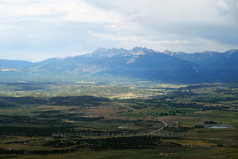 La Plata Mountains & Mancos Valley [Mancos Valley Overlook, Mesa Verde National Park, Montezuma County, Colorado]