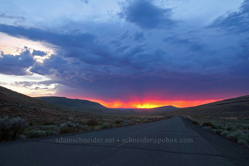 sunset [Catlow Valley Road, Harney County, Oregon]