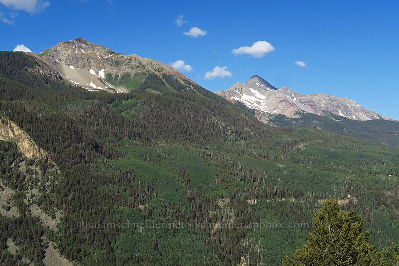Sunshine Mountain & Wilson Peak [Gold Point, Uncompaghre National Forest, San Miguel County, Colorado]