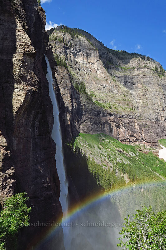 rainbow below Bridal Veil Falls [Black Bear Pass Road, Telluride, San Miguel County, Colorado]