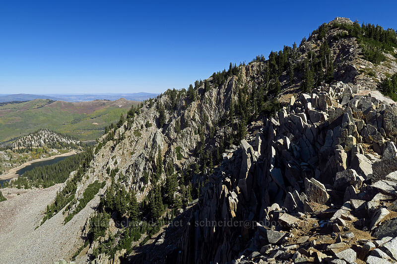 northwest side of Mount Wolverine's summit [Mount Wolverine, Uinta-Wasatch-Cache National Forest, Salt Lake County, Utah]