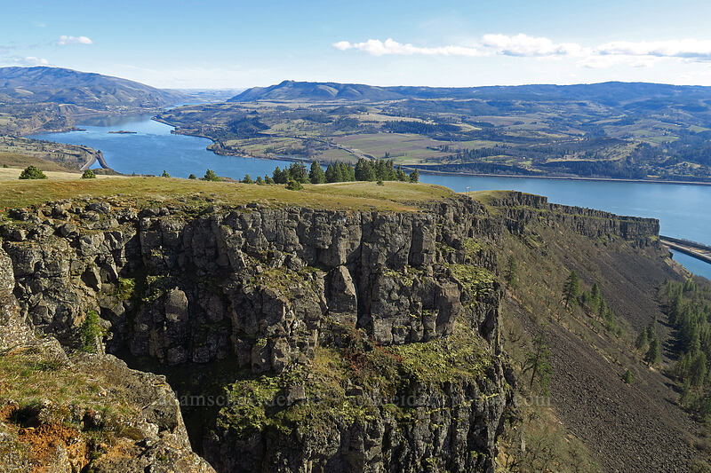 Coyote Wall & the Columbia River [Coyote Wall Trail, Gifford Pinchot National Forest, Klickitat County, Washington]