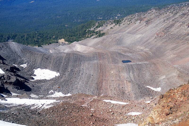 scree stripes [Diamond Peak summit, Diamond Peak Wilderness, Lane County, Oregon]