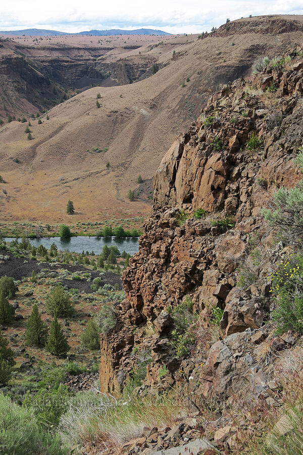 steep cliff [Trout Creek Climbing Area, Jefferson County, Oregon]
