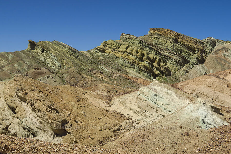 eroded rock layers [Rainbow Basin Natural Area, San Bernardino County, California]