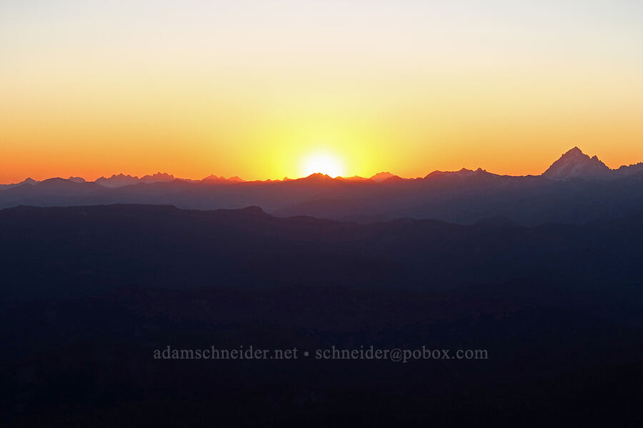 sunset & Mount Stuart [Lion Rock, Okanogan-Wenatchee National Forest, Kittitas County, Washington]
