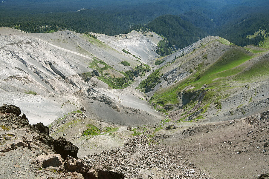 Zigzag Canyon from above [Mississippi Head, Mt. Hood Wilderness, Clackamas County, Oregon]