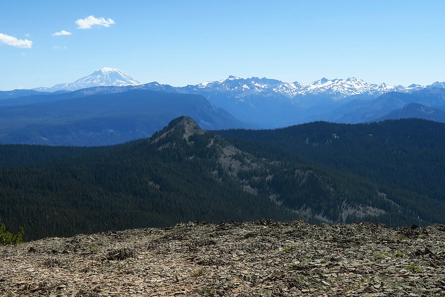 Mount Adams, Goat Rocks, & Ironstone Mountain [Shellrock Peak, William O. Douglas Wilderness, Yakima County, Washington]