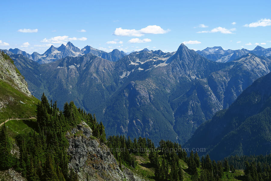 view to the east-northeast [Winchester Mountain Trail, Mt. Baker Wilderness, Whatcom County, Washington]