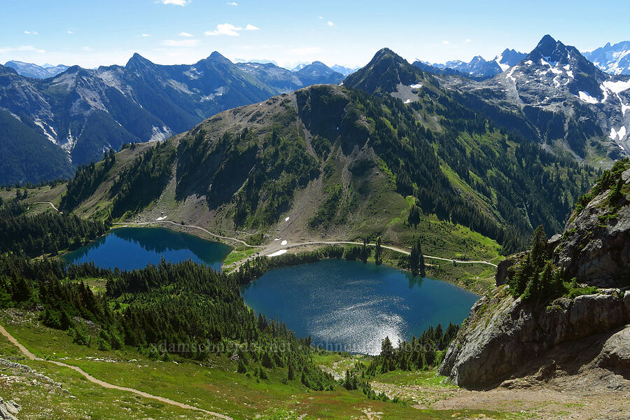 Twin Lakes & Bear Peak [Winchester Mountain Trail, Mt. Baker Wilderness, Whatcom County, Washington]