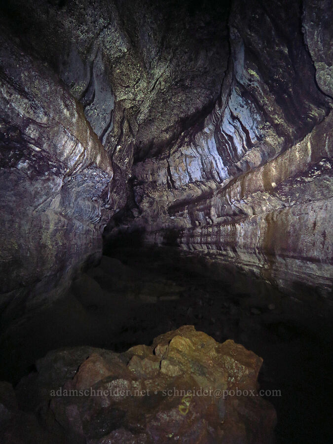 lava tube [Ape Cave, Mt. St. Helens National Volcanic Monument, Skamania County, Washington]