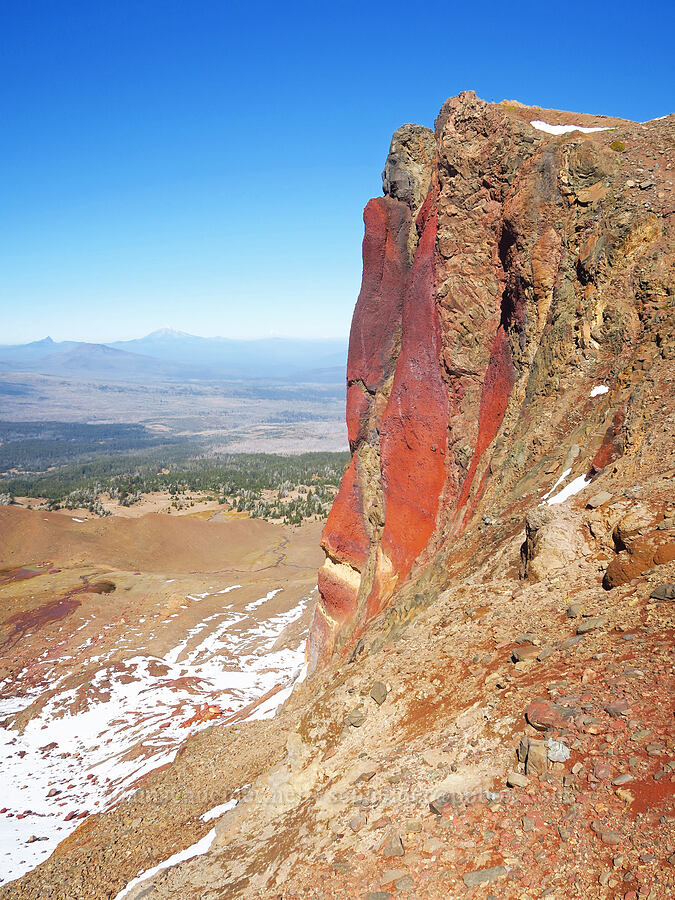 red cliff [east of Broken Top, Three Sisters Wilderness, Deschutes County, Oregon]