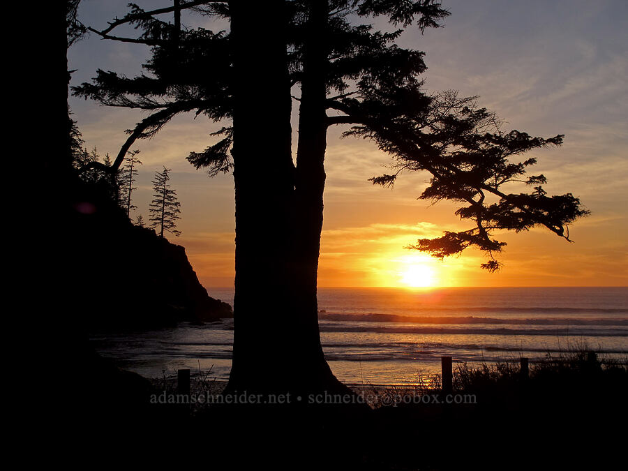 sunset [Short Sand Beach, Oswald West State Park, Tillamook County, Oregon]