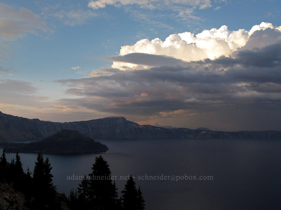 thunderstorms over Crater Lake [Crater Lake Lodge, Crater Lake National Park, Klamath County, Oregon]