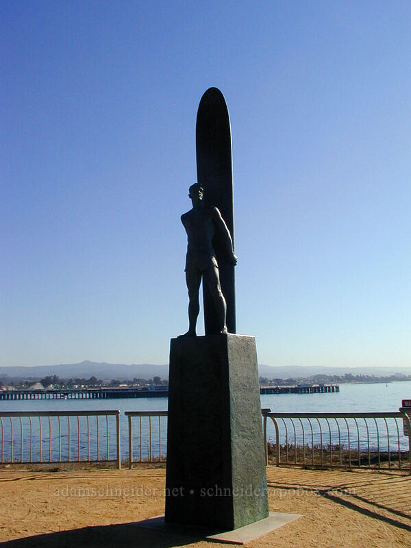 surfer statue [West Cliff Drive, Santa Cruz, California]