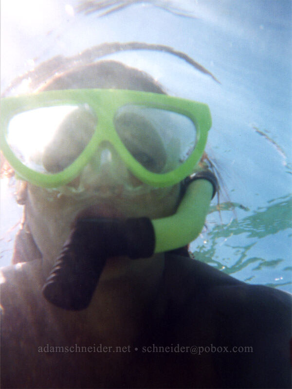 Ana Liza's underwater self-portrait [Po'ipu Beach Park, Po'ipu, Kaua'i, Hawaii]