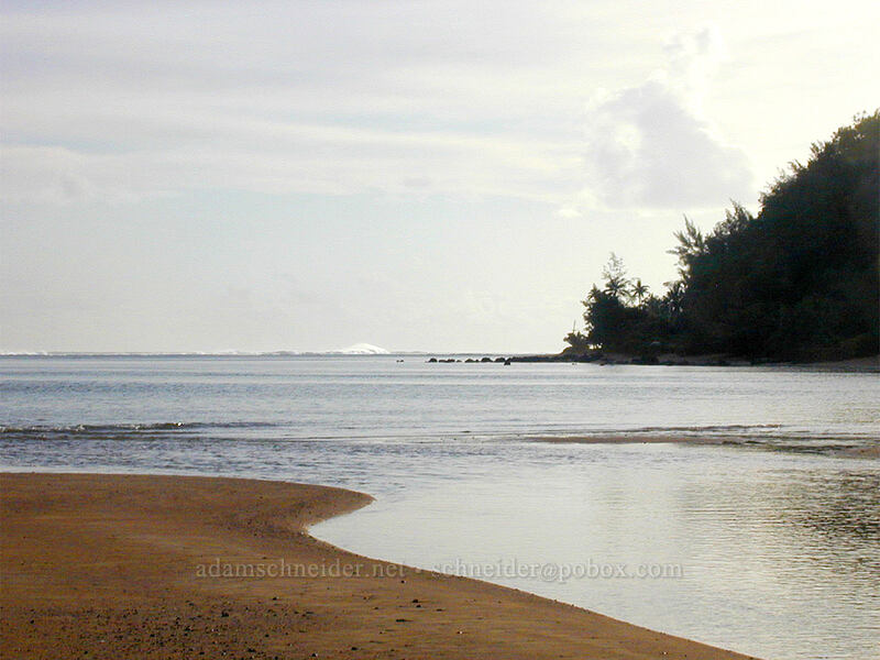 mouth of Anini Stream, early morning [Anini Beach, Kalihiwai, Kaua'i, Hawaii]