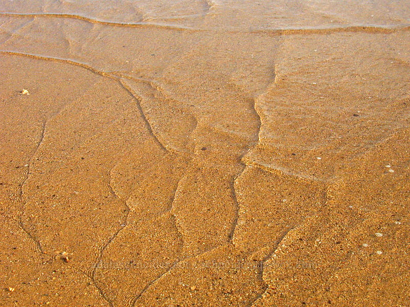 criss-crossing ripples [Anini Beach, Kalihiwai, Kaua'i, Hawaii]
