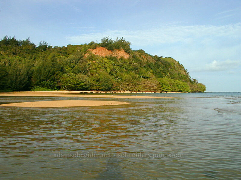 mouth of Anini Stream [Anini Beach, Kalihiwai, Kaua'i, Hawaii]