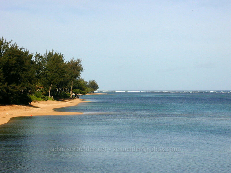 Anini Beach, seen from the eastern end [Anini Beach, Kalihiwai, Kaua'i, Hawaii]
