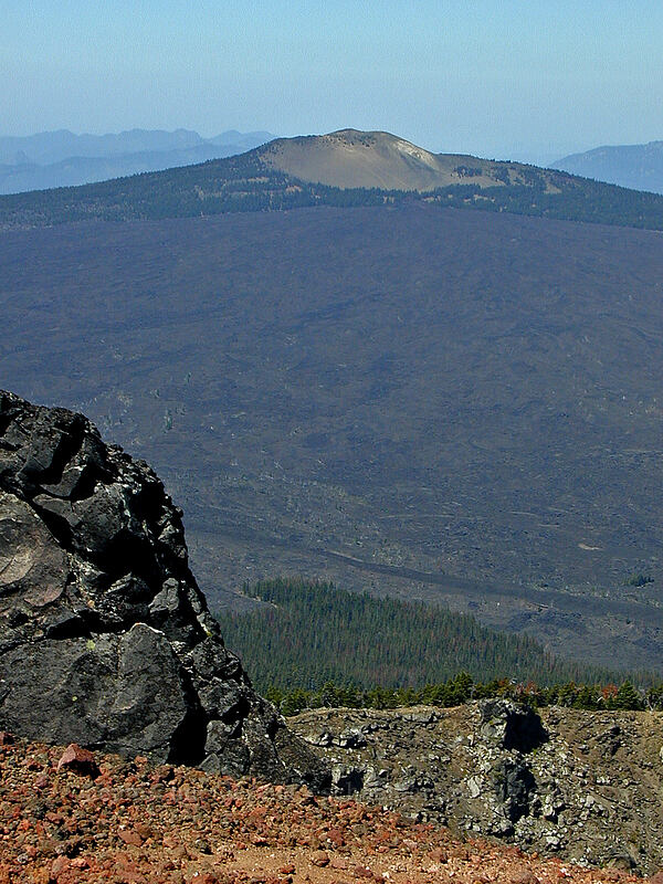 Belknap Crater & lava flows [Black Crater summit, Three Sisters Wilderness, Deschutes County, Oregon]