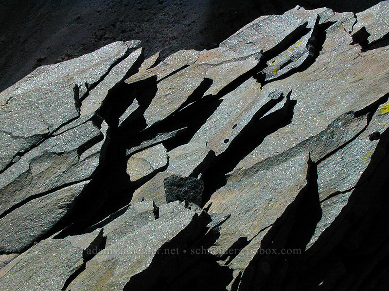 shattered plates of volcanic rock [Gnarl Ridge, Mt. Hood Wilderness, Hood River County, Oregon]