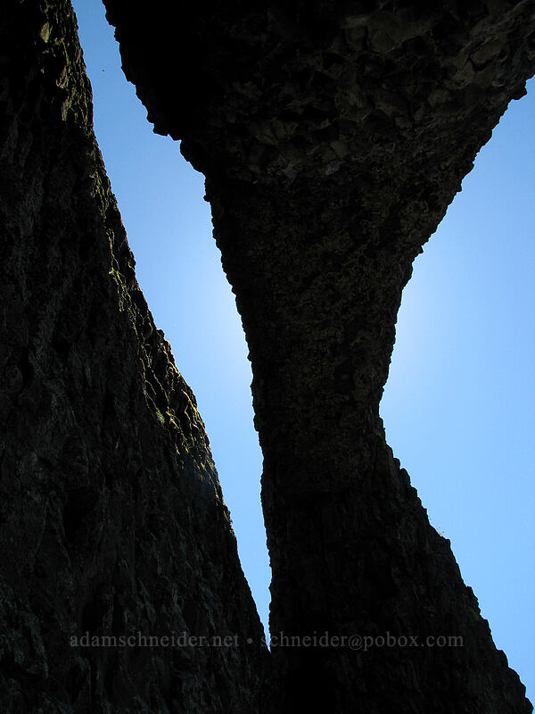 rock arch from below [Catherine Creek, Columbia River Gorge, Klickitat County, Washington]