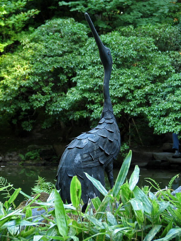 crane [Portland Japanese Garden, Portland, Multnomah County, Oregon]