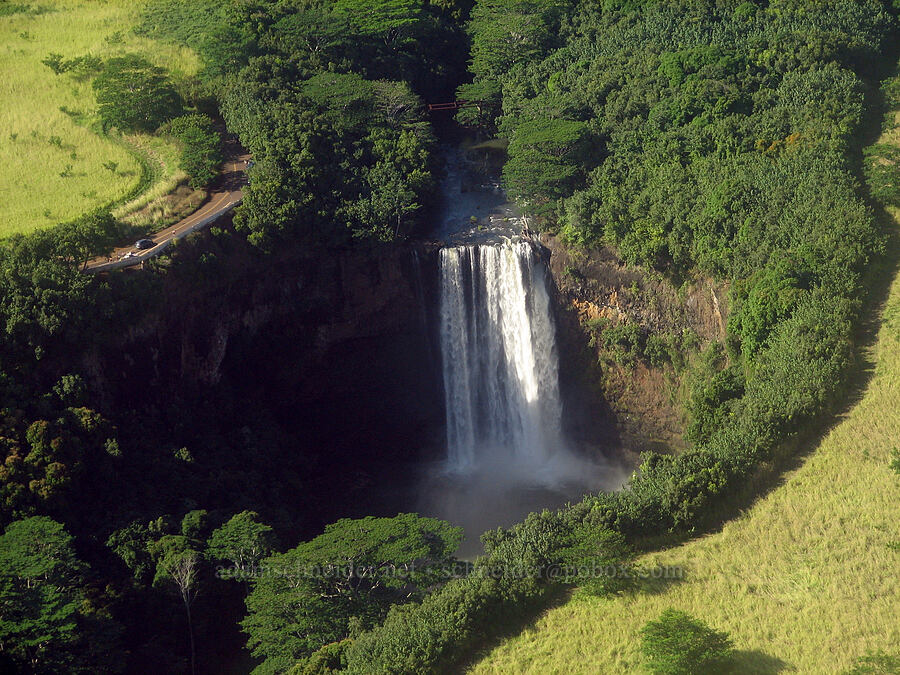 Wailua Falls [airplane tour, Kaua'i, Hawaii]