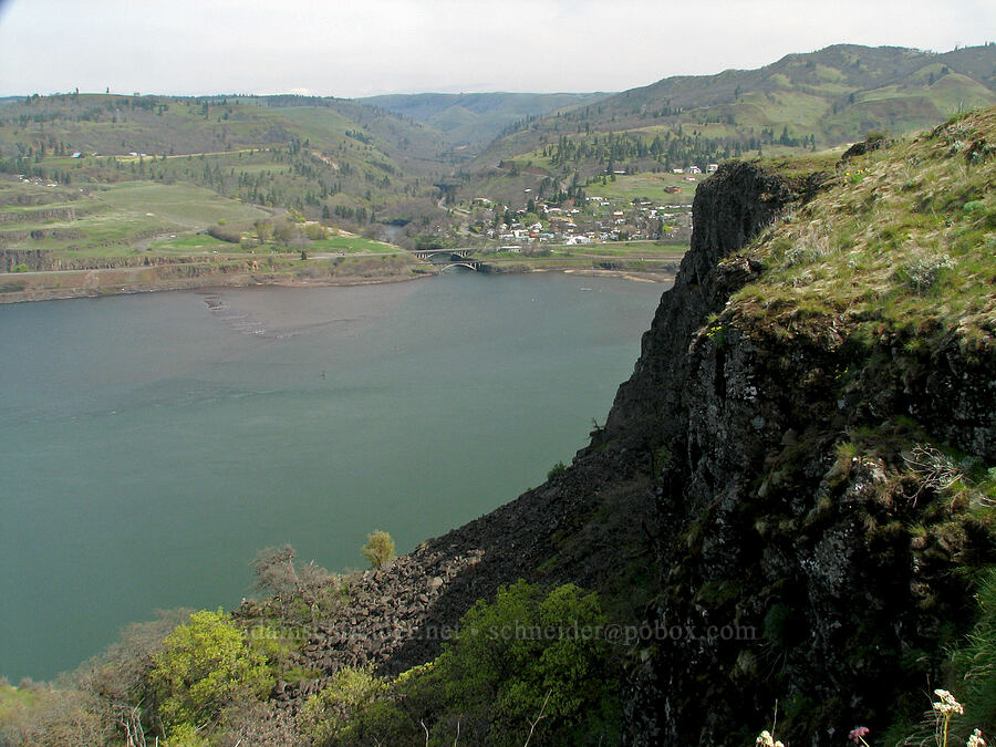 view across the Columbia to Lyle [Tom McCall Preserve, Rowena, Wasco County, Oregon]