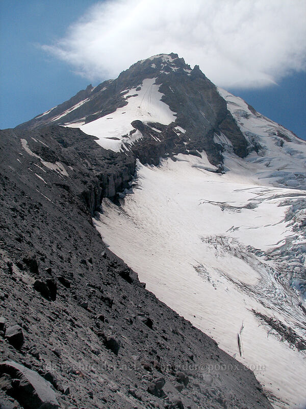 Mount Hood & Eliot Glacier [Cooper Spur trail, Mt. Hood Wilderness, Hood River County, Oregon]