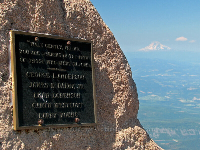 monument on Cooper Spur [Cooper Spur trail, Mt. Hood Wilderness, Hood River County, Oregon]