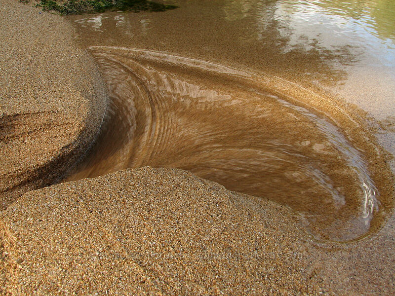 sand & water [mouth of Moloa'a Stream, Anahola, Kaua'i, Hawaii]
