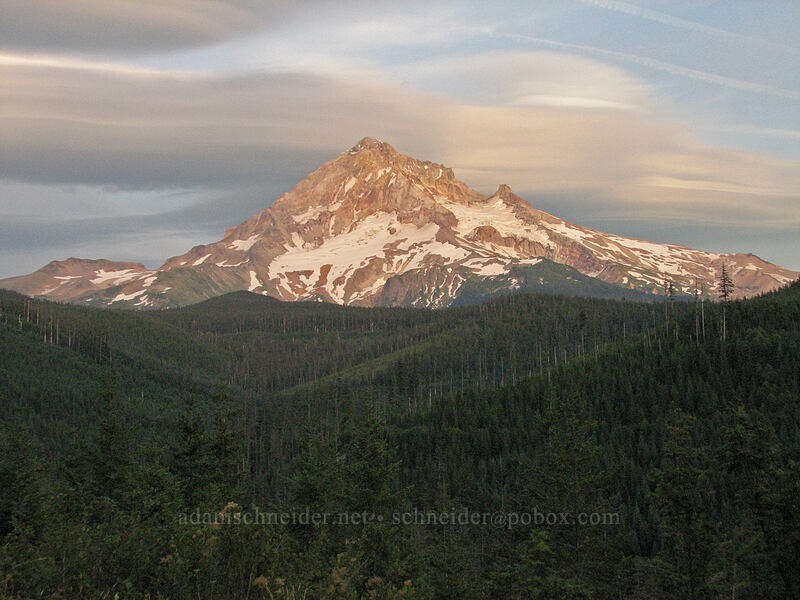 lenticular clouds over Mount Hood [Lolo Pass Road, Mt. Hood National Forest, Clackamas, Oregon]