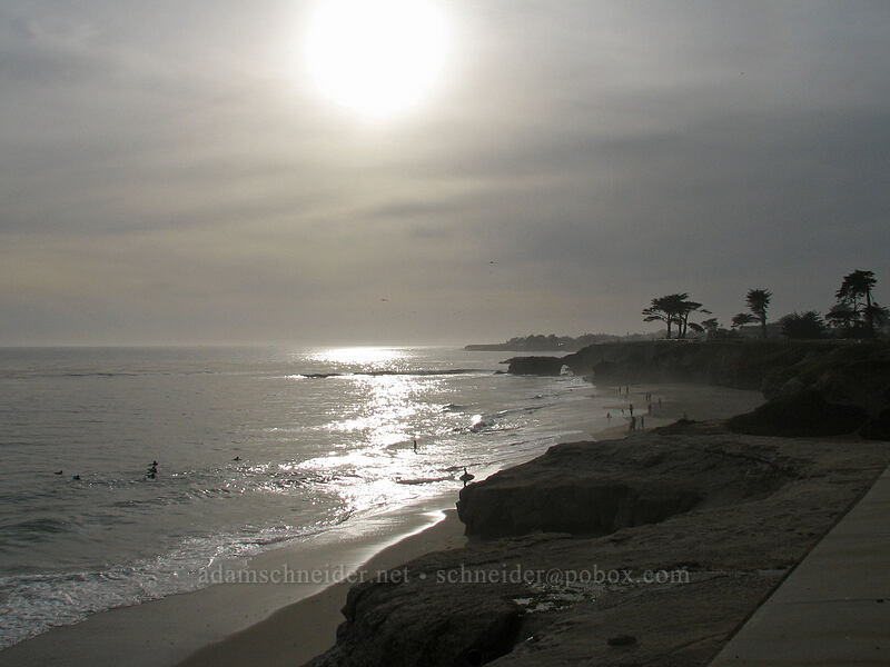 sunset at the beach [West Cliff Drive, Santa Cruz, California]