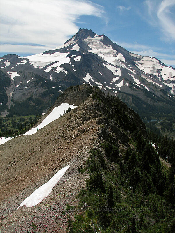 Mount Jefferson & the ridge to Park Butte [Park Ridge, Mt. Jefferson Wilderness, Marion County, Oregon]