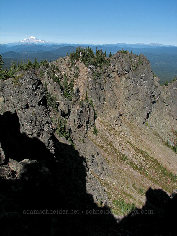 the north summit & Mount Rainier [Lemei Rock, Indian Heaven Wilderness, Skamania County, Washington]
